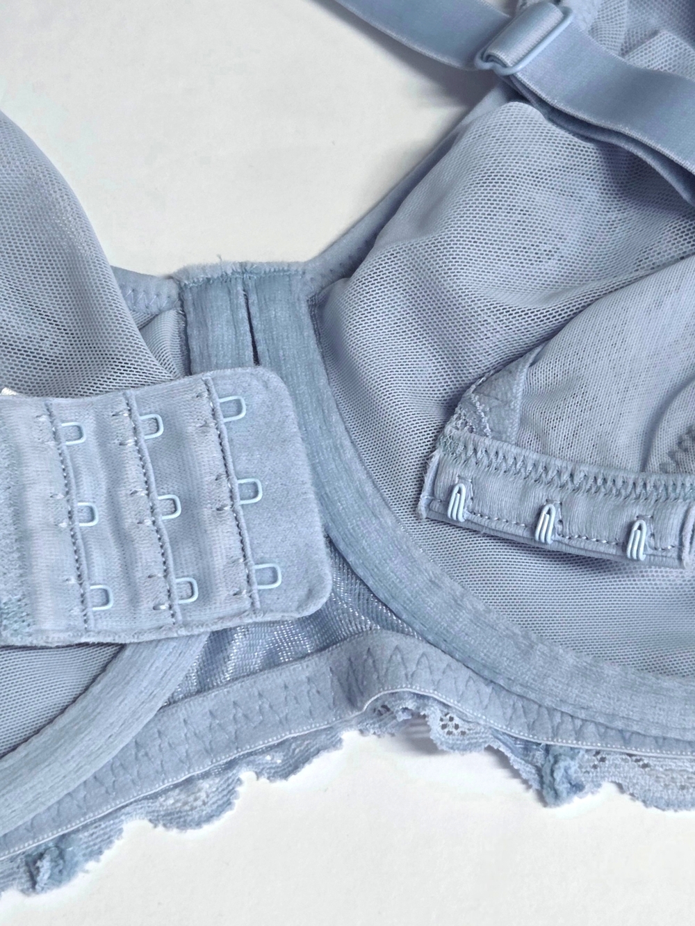 Wacoal 32G Soft Sense Lace Underwire Convertible Bra Light Blue 851334 NWT - Picture 7 of 12